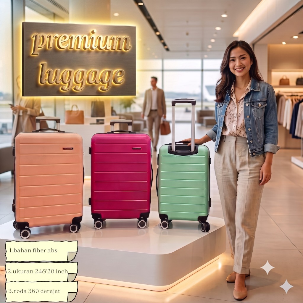 SALE KOPER 24 INCH 001 FREE PACKING DUS BISA COD POLO VIENNA, KOPER ABS TIDAK MUDAH PECAH