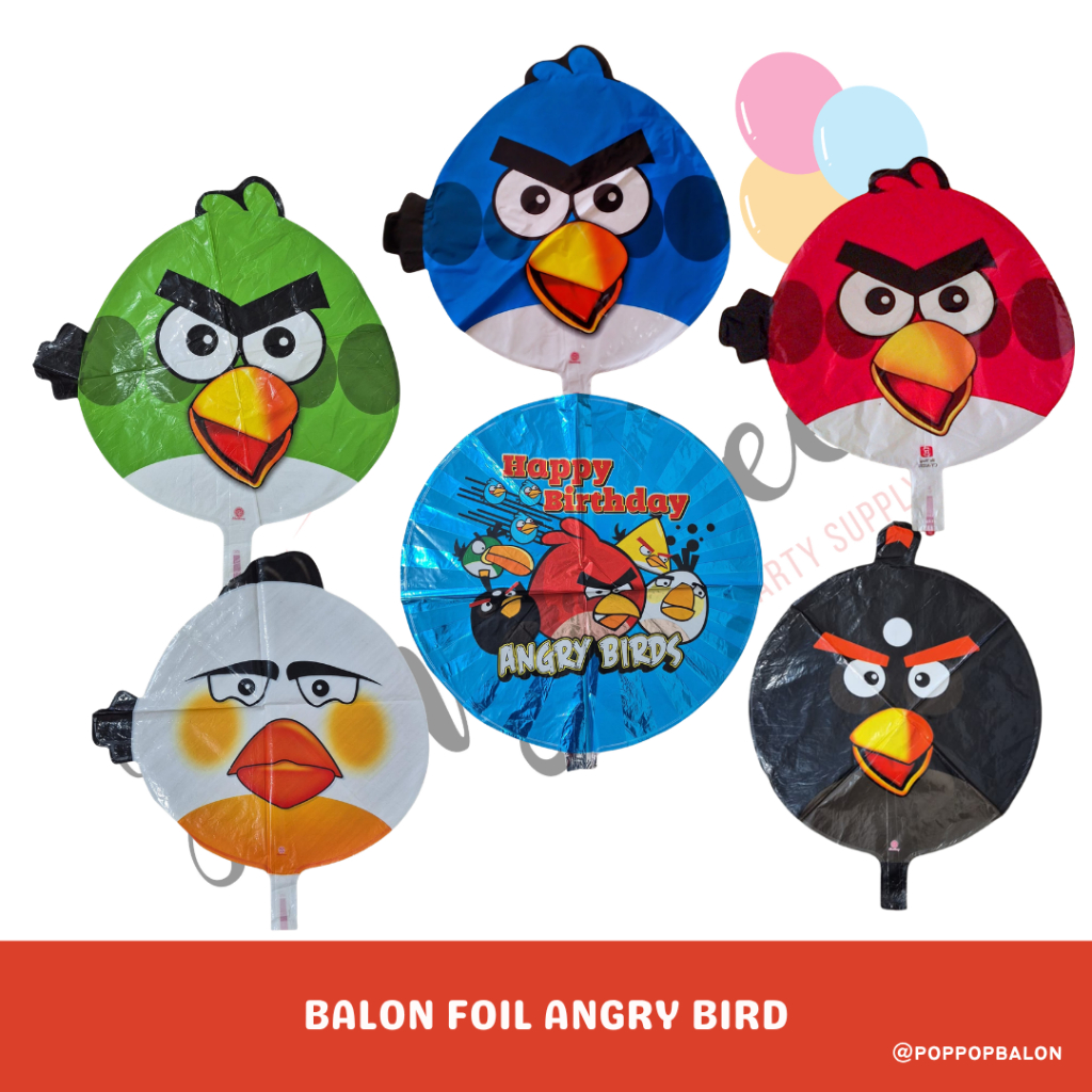 BALON FOIL ANGRY BIRD / BALON FOIL KARAKTER / BALON FOIL KARAKTER BURUNG