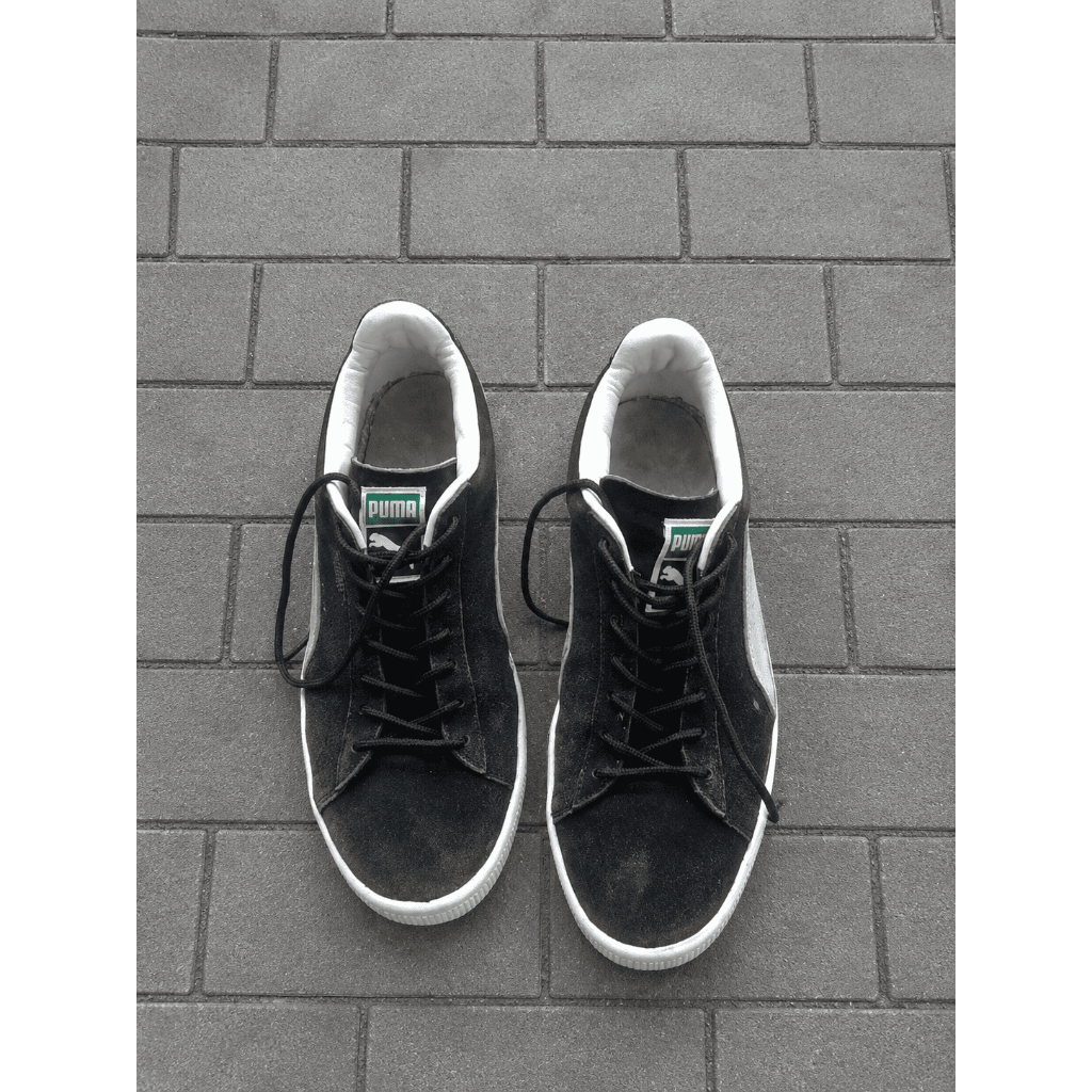 Sepatu Second Casual Puma Suede Classic 'Eco Black White' Size 42 Insole 27 CM Original Guarantee 10