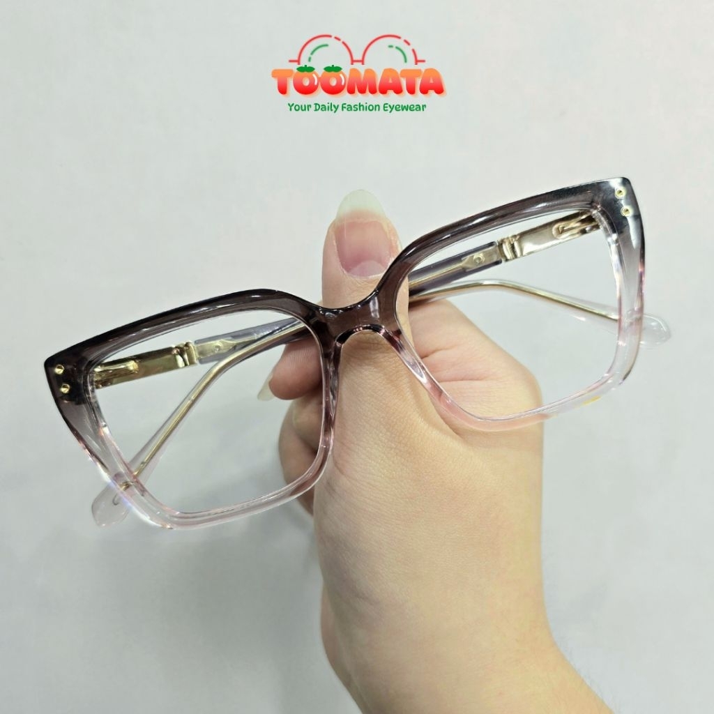 83616 Frame Wanita Cat Eye Kotak // Kacamata Normal Minus Cylinder // Fashion Kacamata Cat Eye Wanit