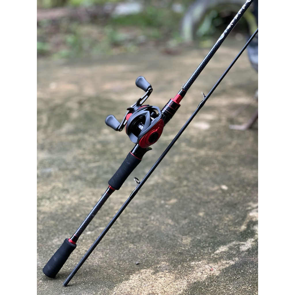 Satu set bc exvius valtro clicker handle kiri & joran bc black red carbon