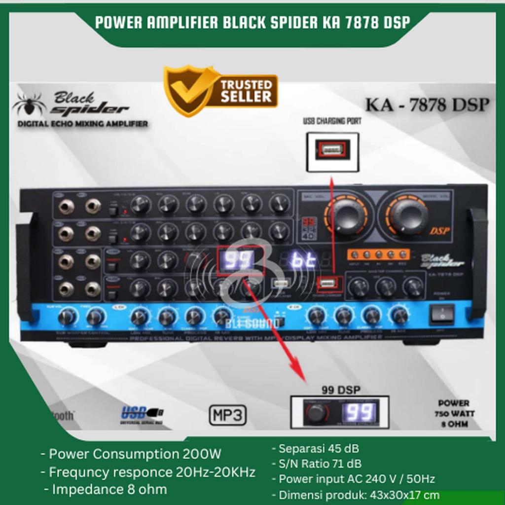AMPLI BLACKSPIDER KA7878 AMPLIFIER BLACK SPIDER KA 7878 ORIGINAL
