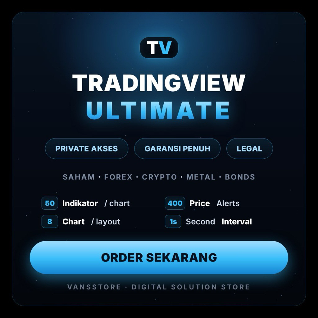 TRADINGVIEW PRO PRIVATE AWET FULL BERGARANSI