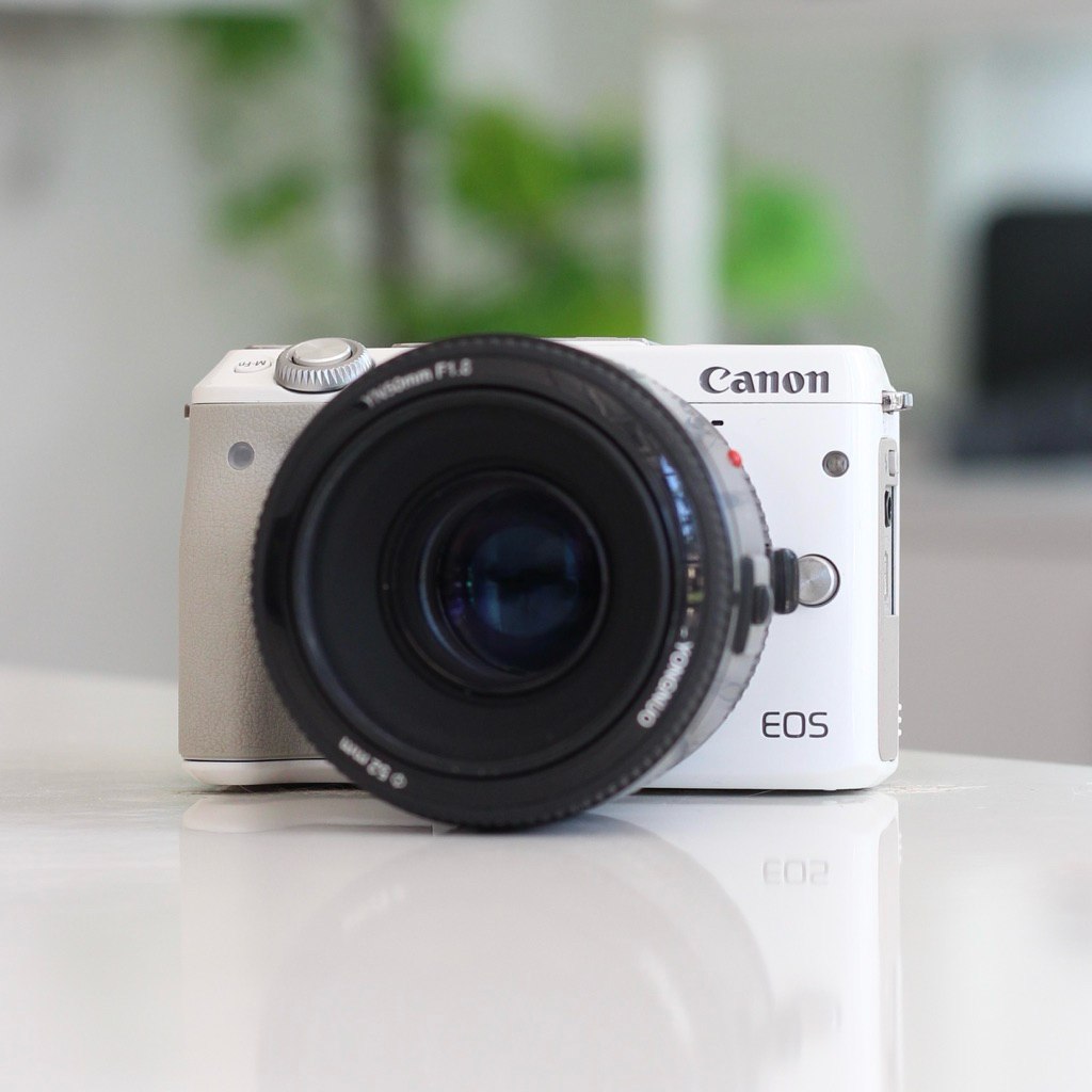 CANON EOS M3 + ADAPTER + LENSA FIX 50MM F1.8