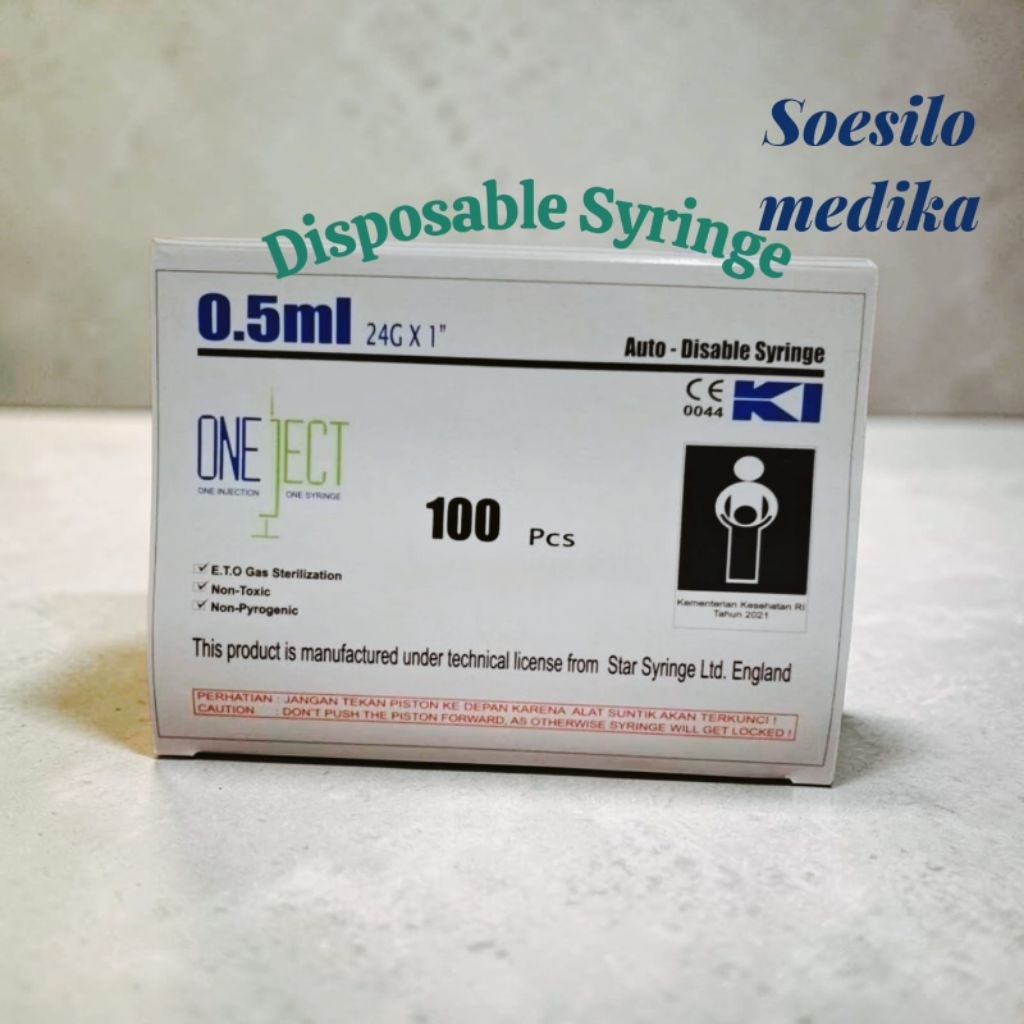 Spuit Medis 0,5ml Equipmed Oneject - Praktis, Steril, 100pcs/Box