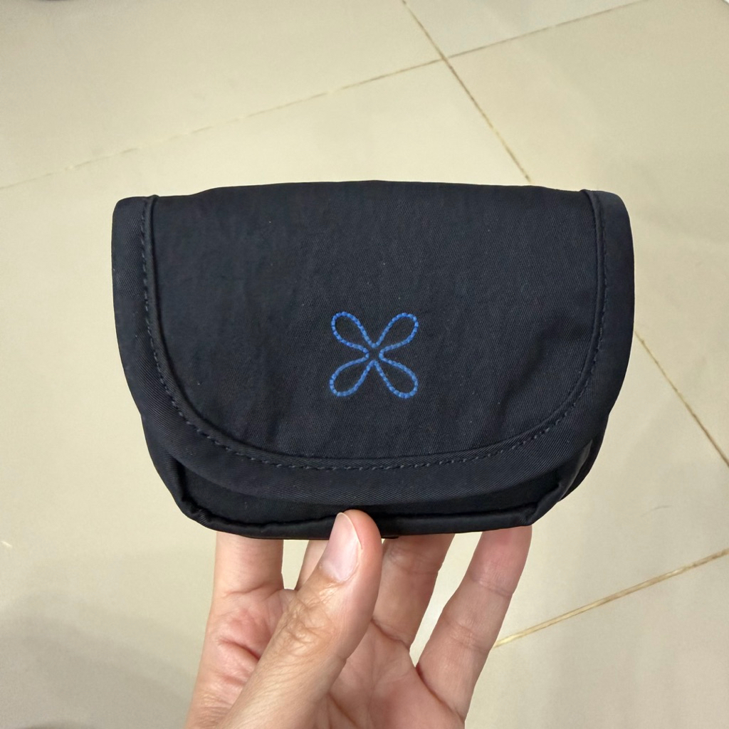 Exsport Bag Poca Card Compact Wallet / Dompet Kecil Lipat / Travel Wallet Pouch - Black