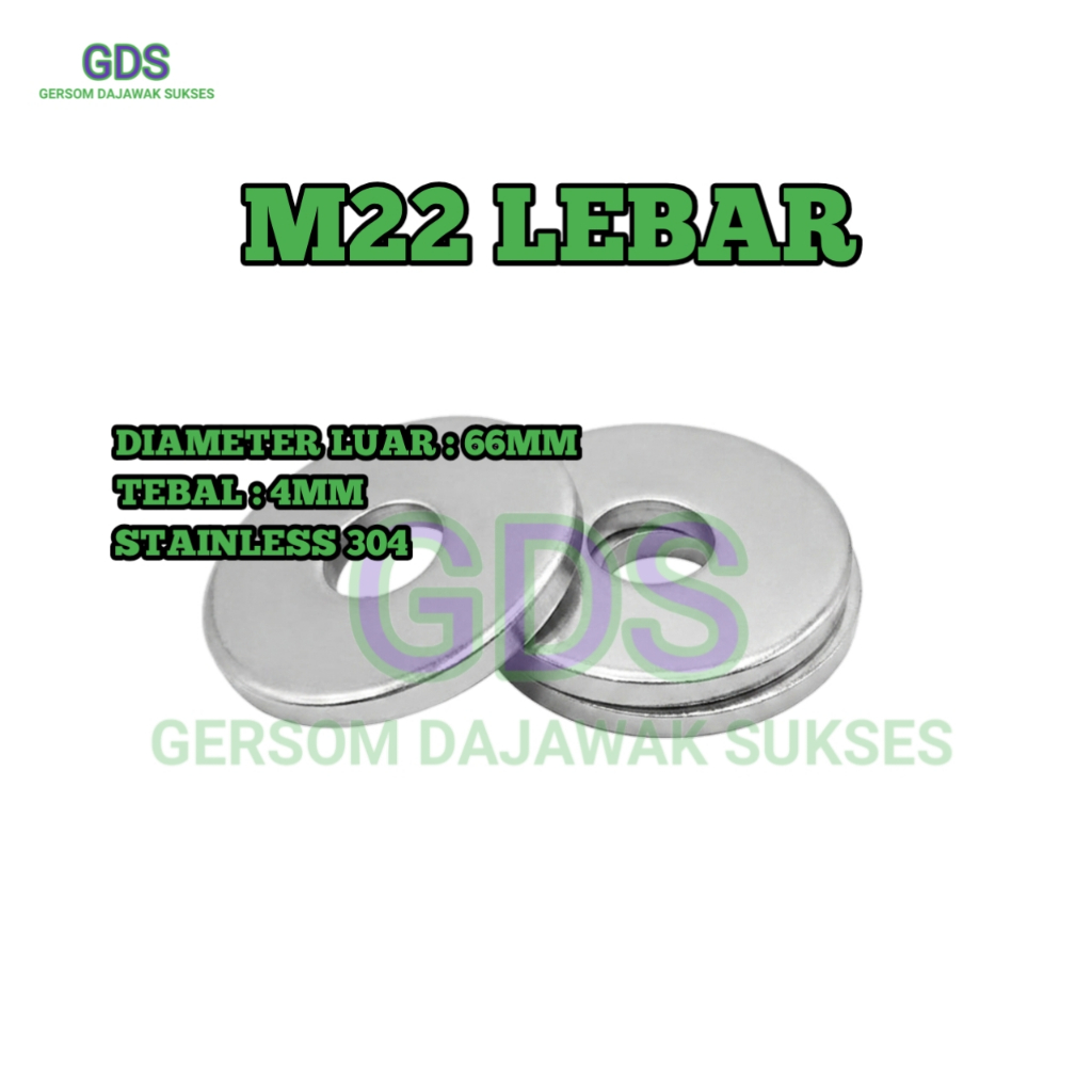Ring Plat Lebar M22 x 4 x 66 Stainless 304 / Ring Plat Lebar Stainless 304
