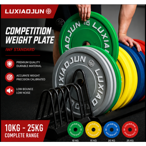 Set Luxiaojun Training  Plate + BAR E1 Luxiaojun 20kg tidak termasuk change plates - Aseng