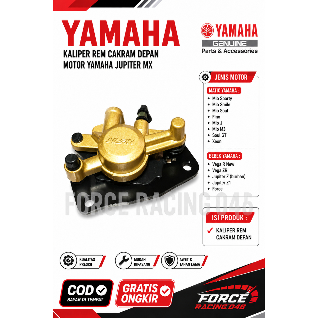 Caliper / kepala babi rem cakram depan motor jupiter mx - mio- vega r New jupiter z burhan