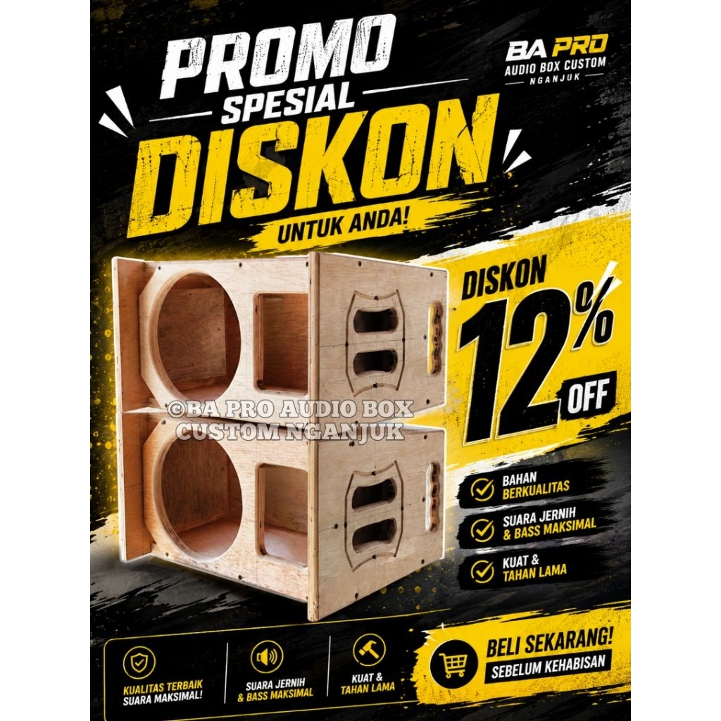 Box LINE ARRAY CUSTOM 10 INCH SINGLE + TWEETER CUSTOM