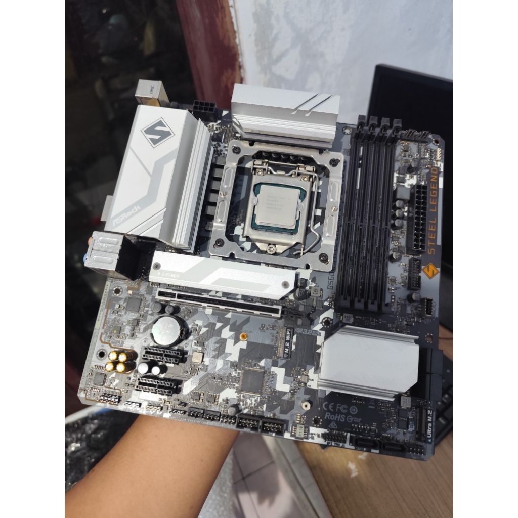 paket procesor intel core i9 10900K dan mainboard B560 steel legend