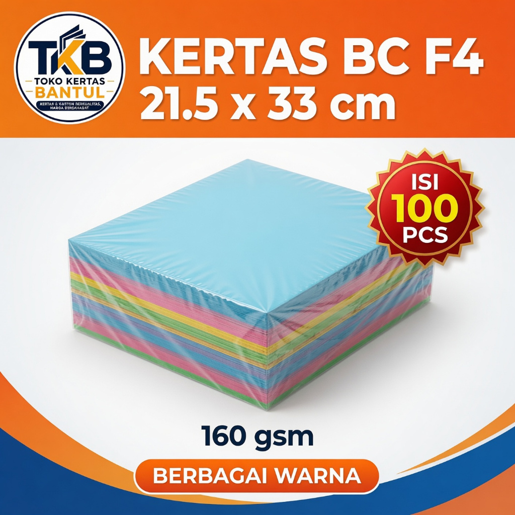 Kertas BC F4 160 gsm isi 100 lembar / Kertas Brief Card F4