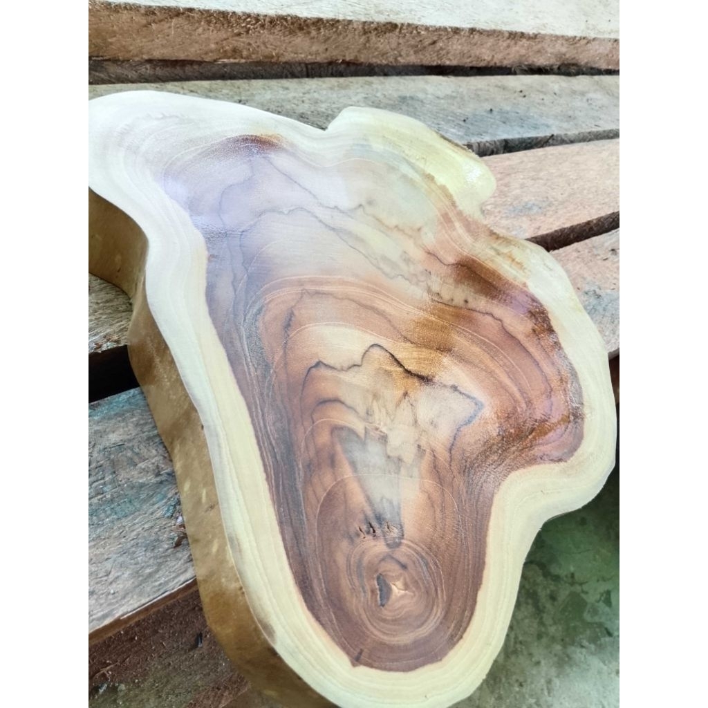 slice Wood kayu jati alami