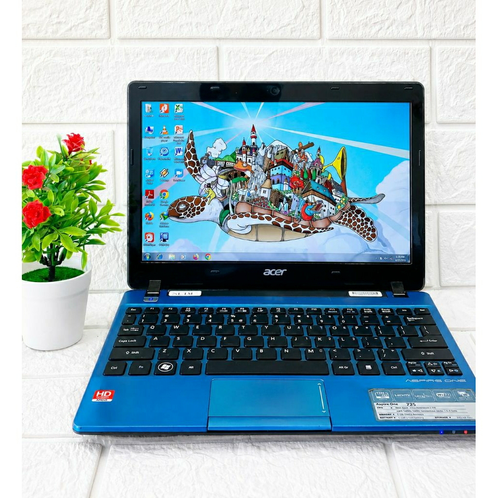 Laptop Murah Acer Aspire 725 AMD C70 Radeon HD Layar 11.6 Inch Mulus Lancar Netbook