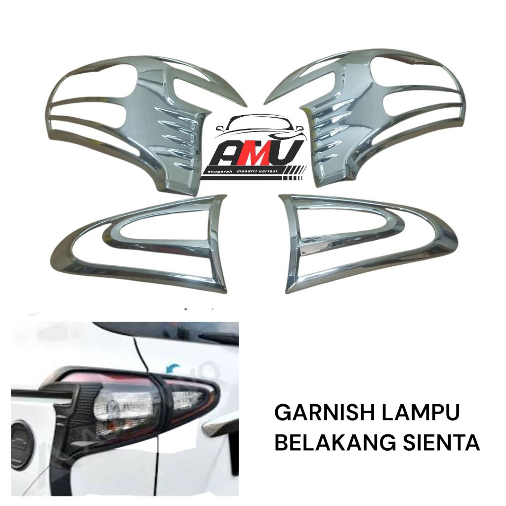 GARNISH LAMPU BELAKANG SIENTA CHROME
