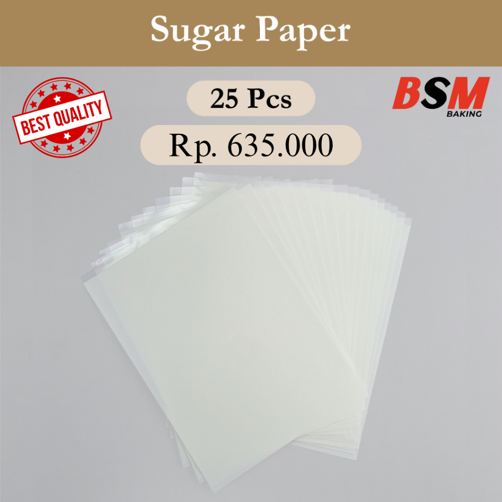 Edible Sugar Paper / Kertas Gula / Edible Icing Paper / Kertas Edible / 25 Pcs