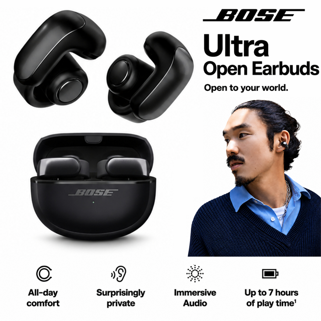 Bose Ultra Open Earbuds Bluetooth TWS Open Ear Ear Clip Wireless Headset HiFi Bass COD