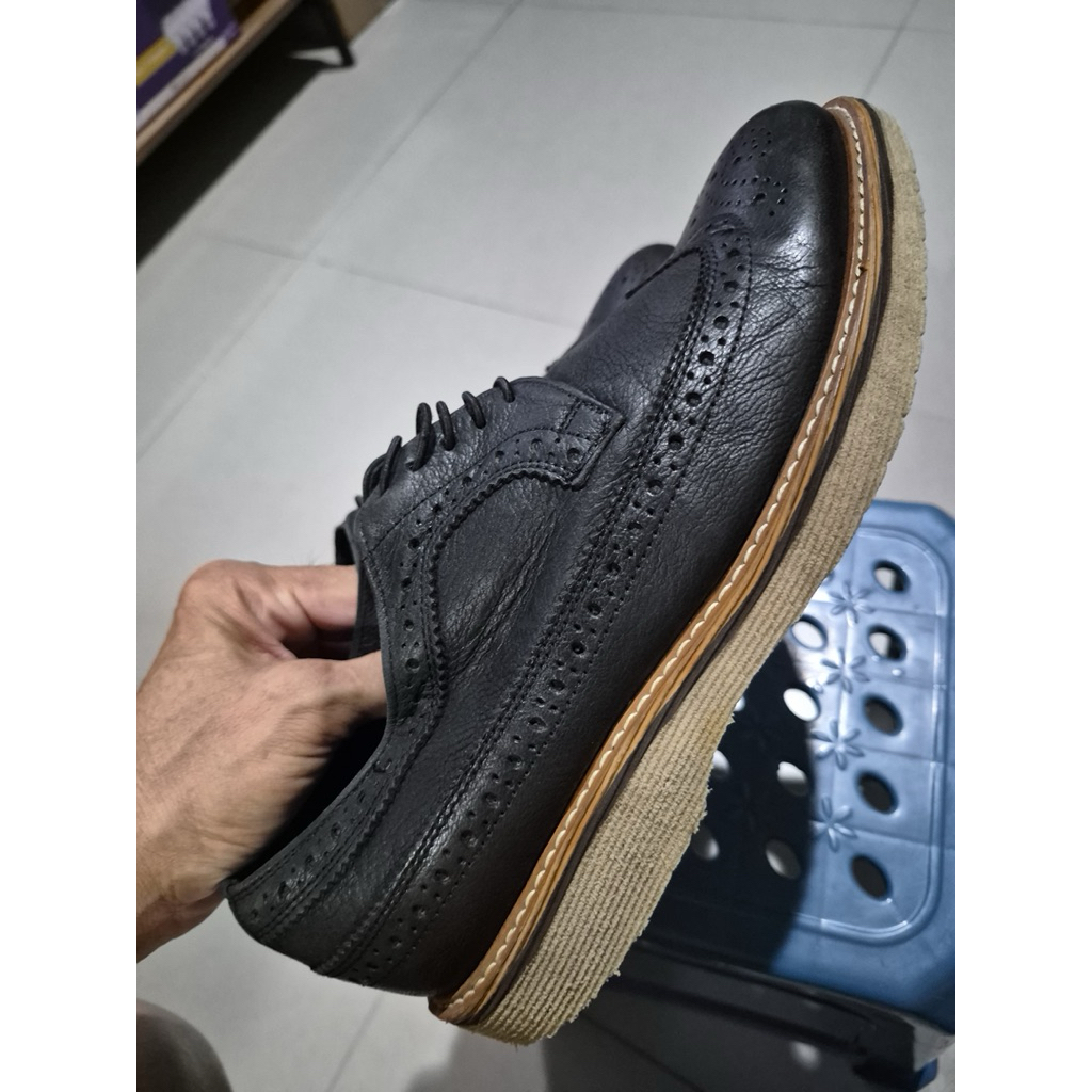 sepatu preloved/second wingtip kulit legit sz 39/245
