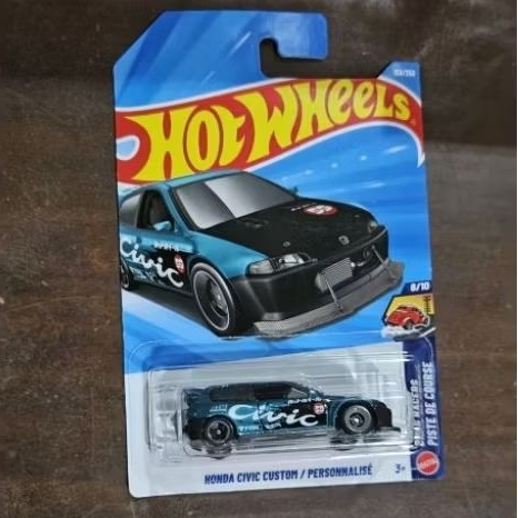 hotwheels honda civic custom hijau (estilo/EG) card mulus