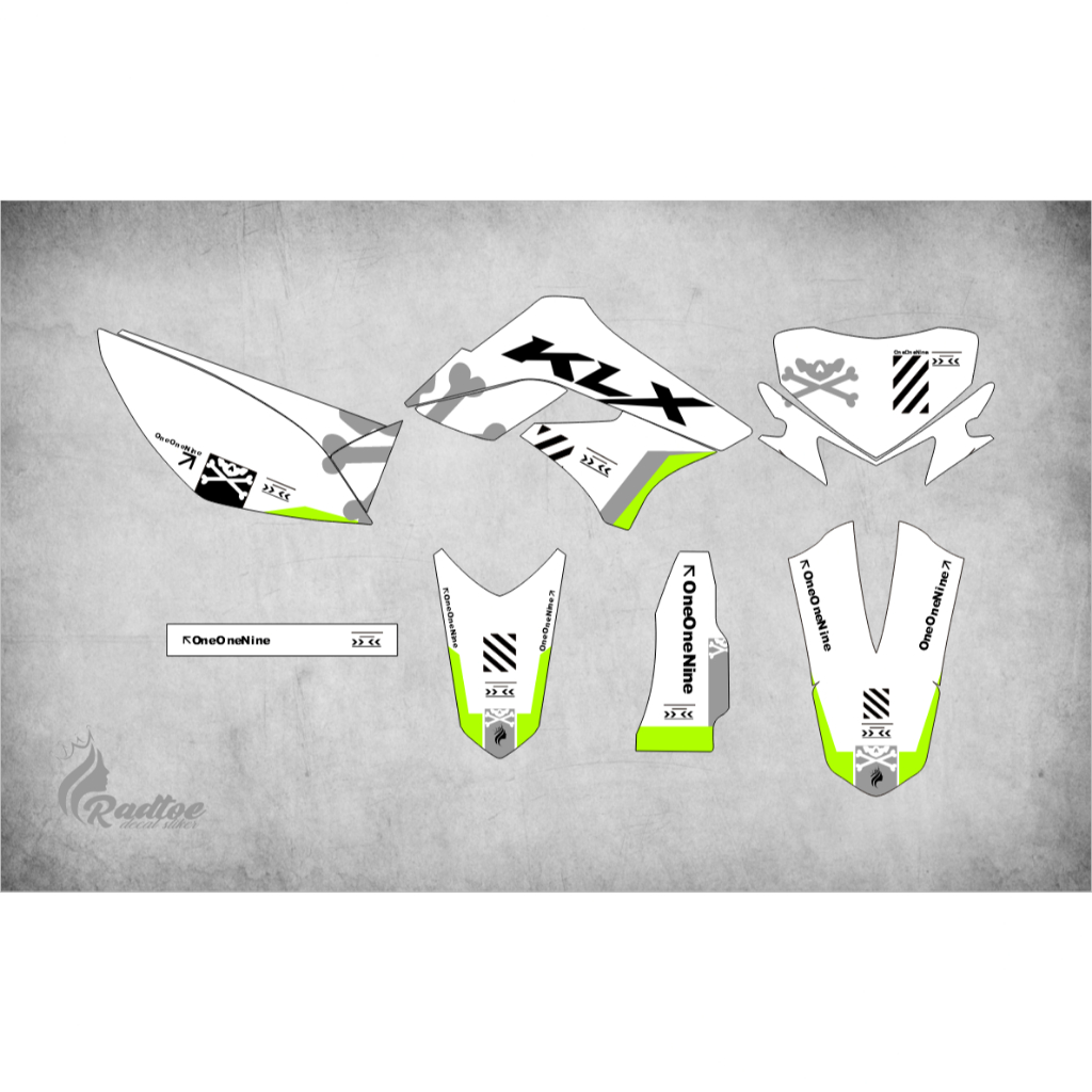 CUSTOM DECAL STIKER KLX/DTRACKER 150 LAMA FULLBODY (003) DEKAL DTX S/L 2009 2010 2011 2012 2013 2014