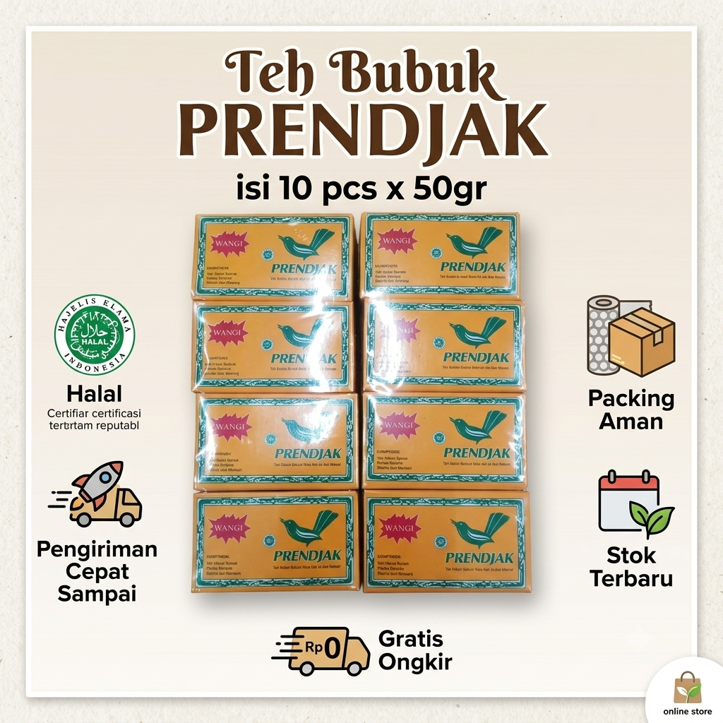 Teh Bubuk Prendjak 50 gram / Teh Bubuk Prendjak isi 10 pcs