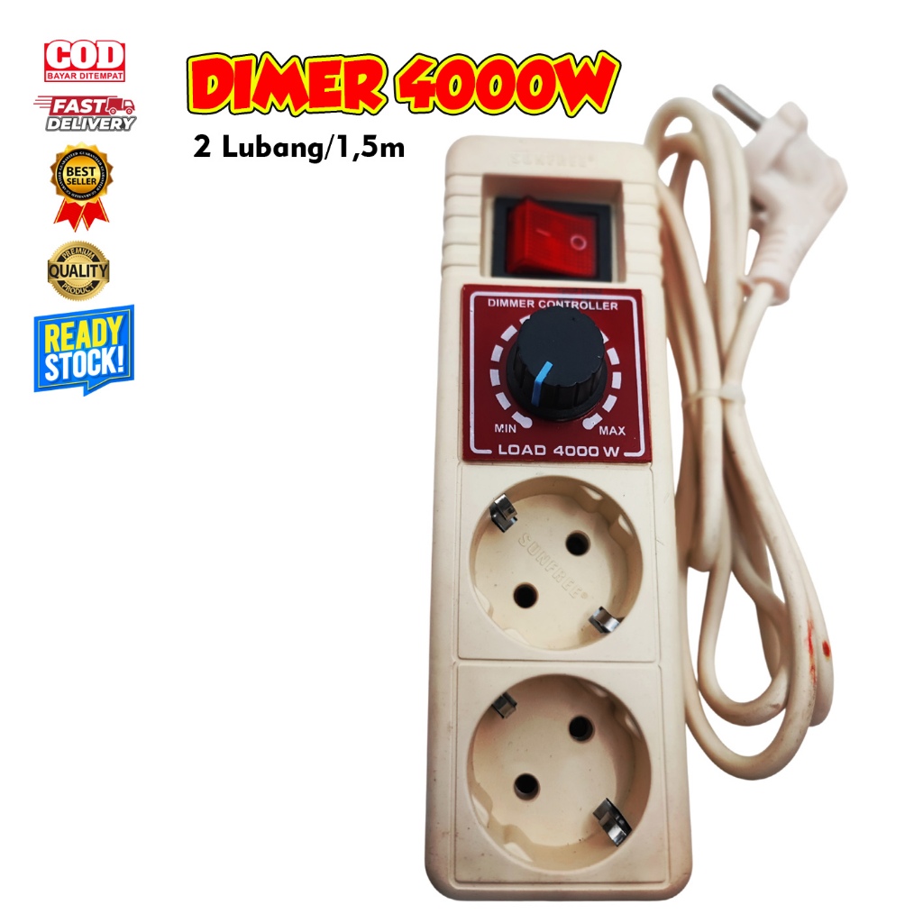 Dimmer 4000watt Putih /AC Pengatur kecepatan Bor Gerinda / Dimmer AC