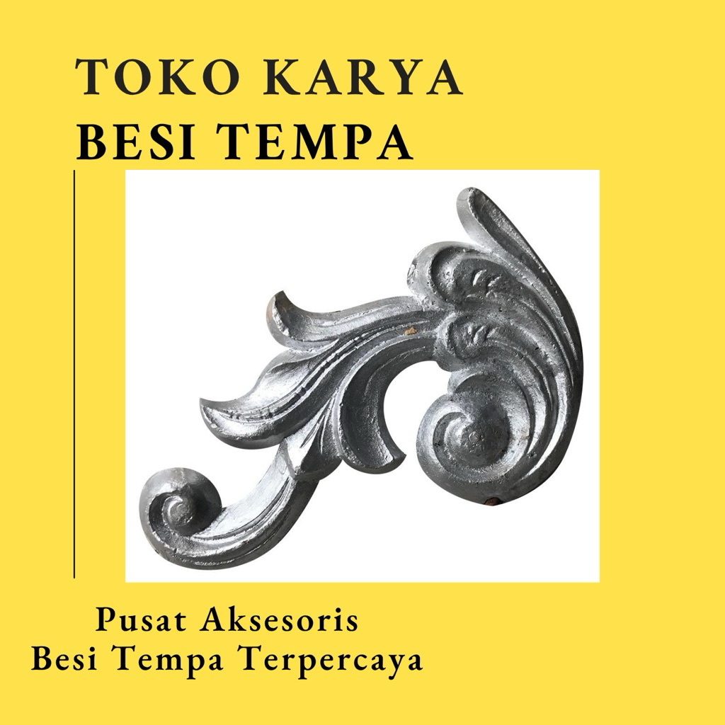 Ornamen Pagar Besi Leaf 1084 / Ornamen Pagar Besi Kembang / Ornamen Pagar Besi Rumah Klasik / Classi