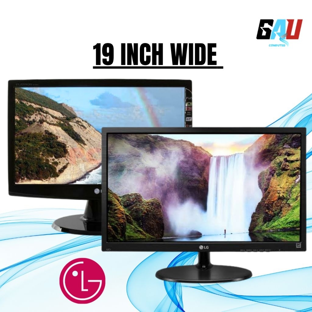Monitor LED/LCD LG 19 Inch Wide – Jernih | Cocok Kantor, Belajar & CCTV