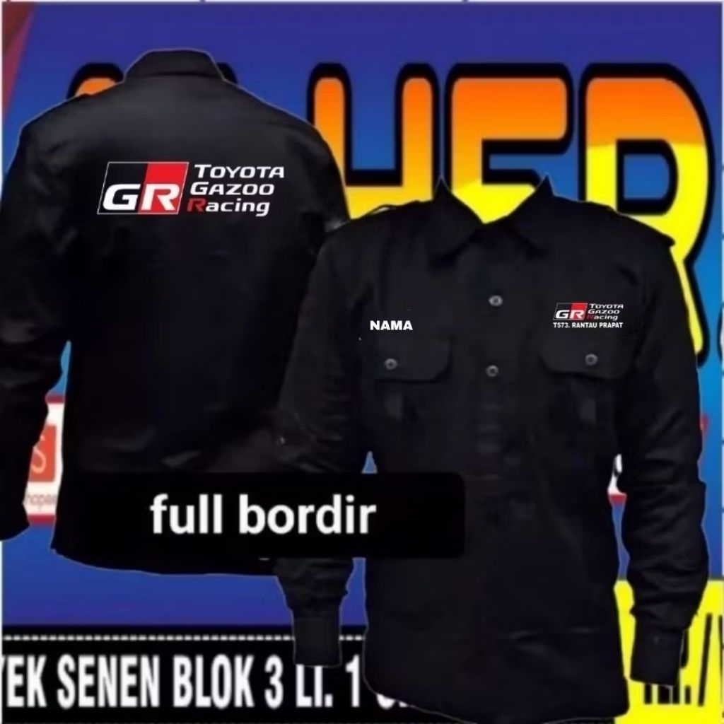 terbaru kemeja Toyota gazoo racing baju Toyota gazoo racing seragam Toyota gazoo racing Pdh Toyota g