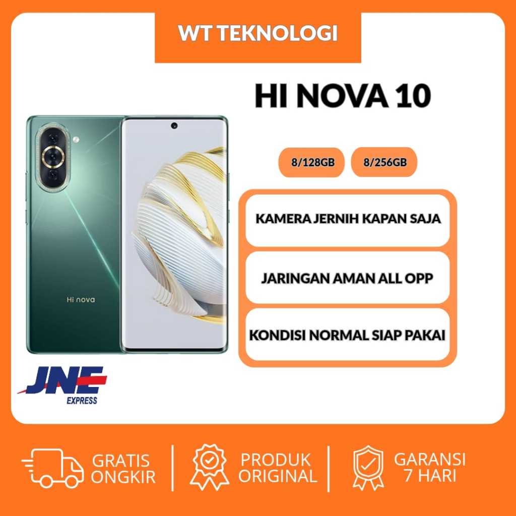 HP Huawei Hi nova 10 ram 8gb / 128 - 8gb / 256gb - Bekas Original Siap Pakai