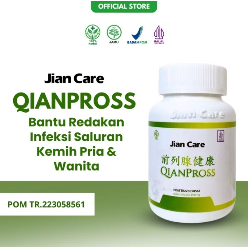 JIAN CARE QIANPROSS - PRODUK 100 % ASLI ORIGINAL HERBAL CINA ALAMI UNTUK MENGOBATI GEJALA ISK DAN PR