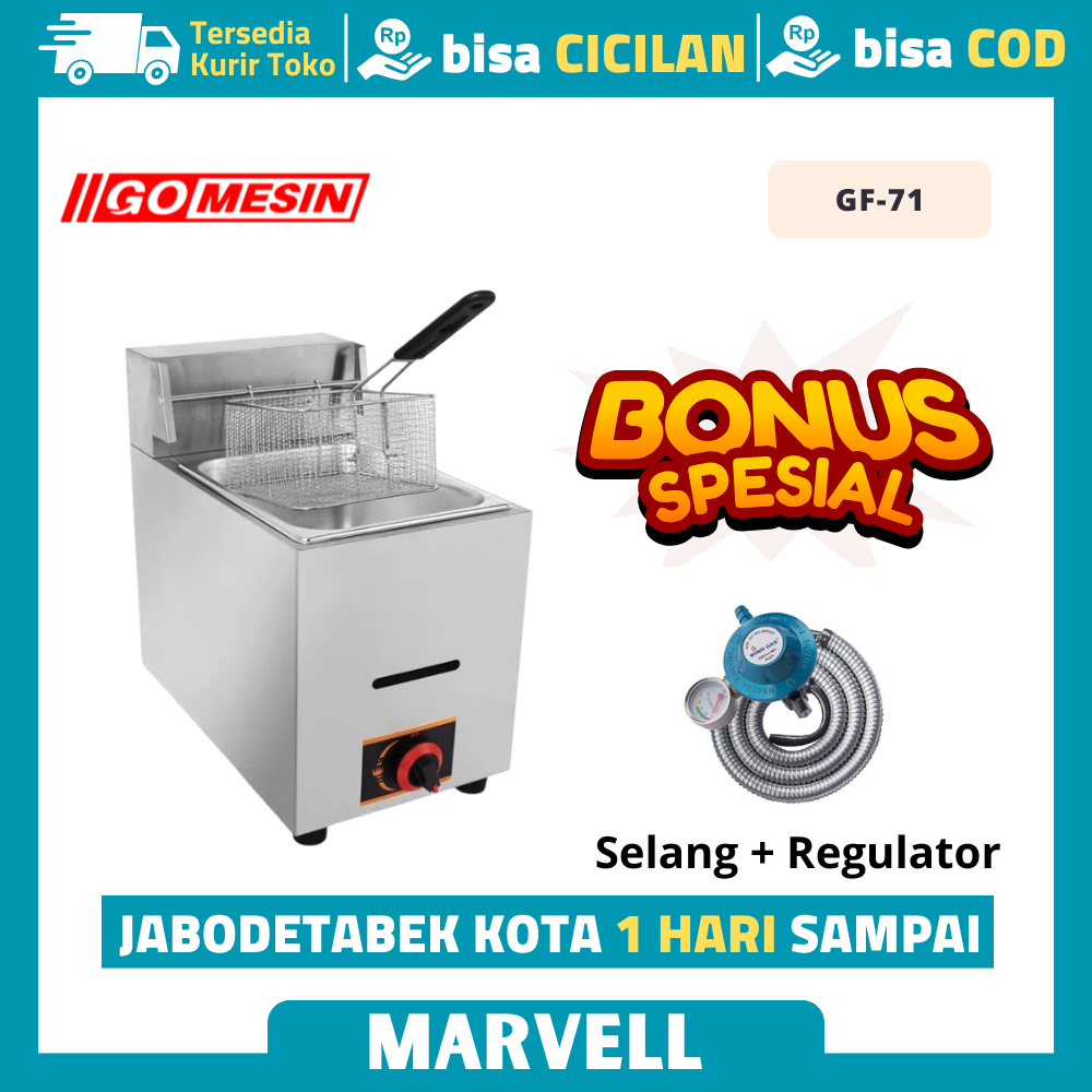 Deep Fryer Gas Gomesin GF-71 Gas Deep Fryer 1 Tangki