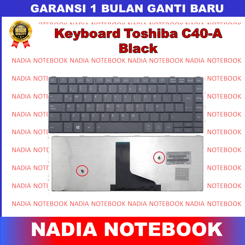 Keyboard Toshiba Satellite C40A C40-A C40 Black