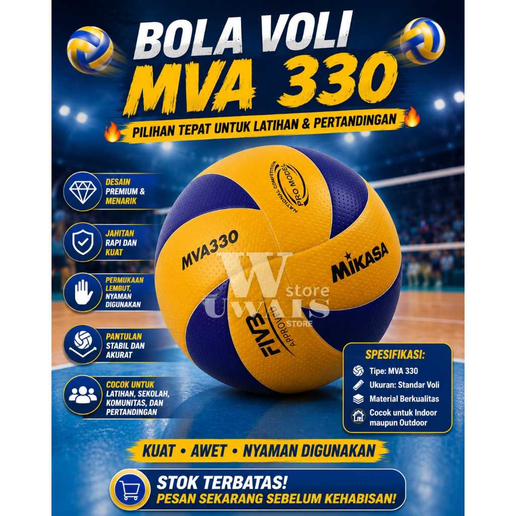 Bola Voli Volly Volley Mikasa 330 kulit bintik - Volley ball - Bola Voli Murah - Bola Volli - Bola V