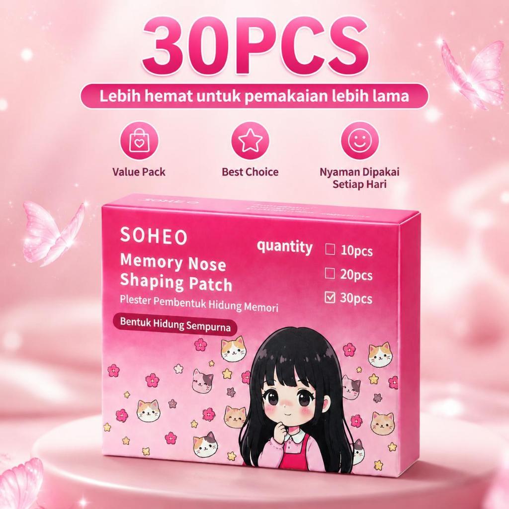SOHEO 30pcs Patch untuk hidung mancung, membentuk punggung hidung yang tinggi, alat ajaib untuk hidu