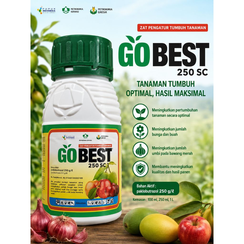 Gobest 250SC (250ML) Original ZPT Paklobutrazol Meningkatkan Bunga & Buah Tanaman