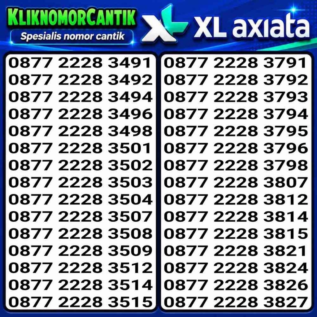 nomor cantik XL Axiata 4G&5G kartu perdana XL murah A2
