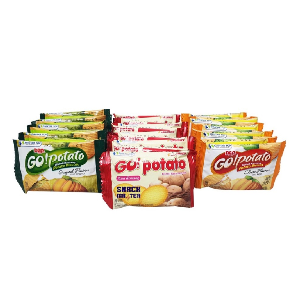 Biskuit Go Potato Renceng isi 20 Snack Kentang