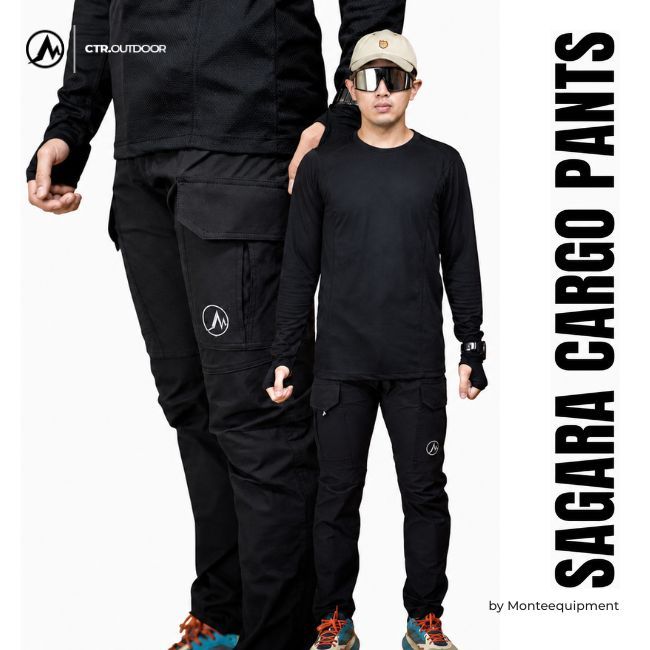 MONTE EQUIPMENT SAGARA CARGO PANTS - CELANA SAMBUNG 2IN1 GUNUNG HIKING PRIA WANITA - CELANA PANJANG 