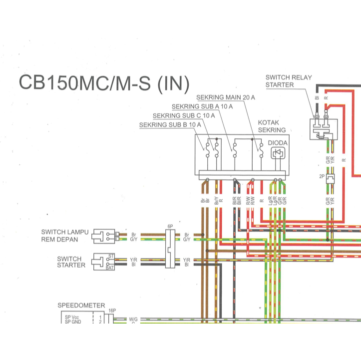 Full Diagram Kelistrikan Honda CB Verza 2025