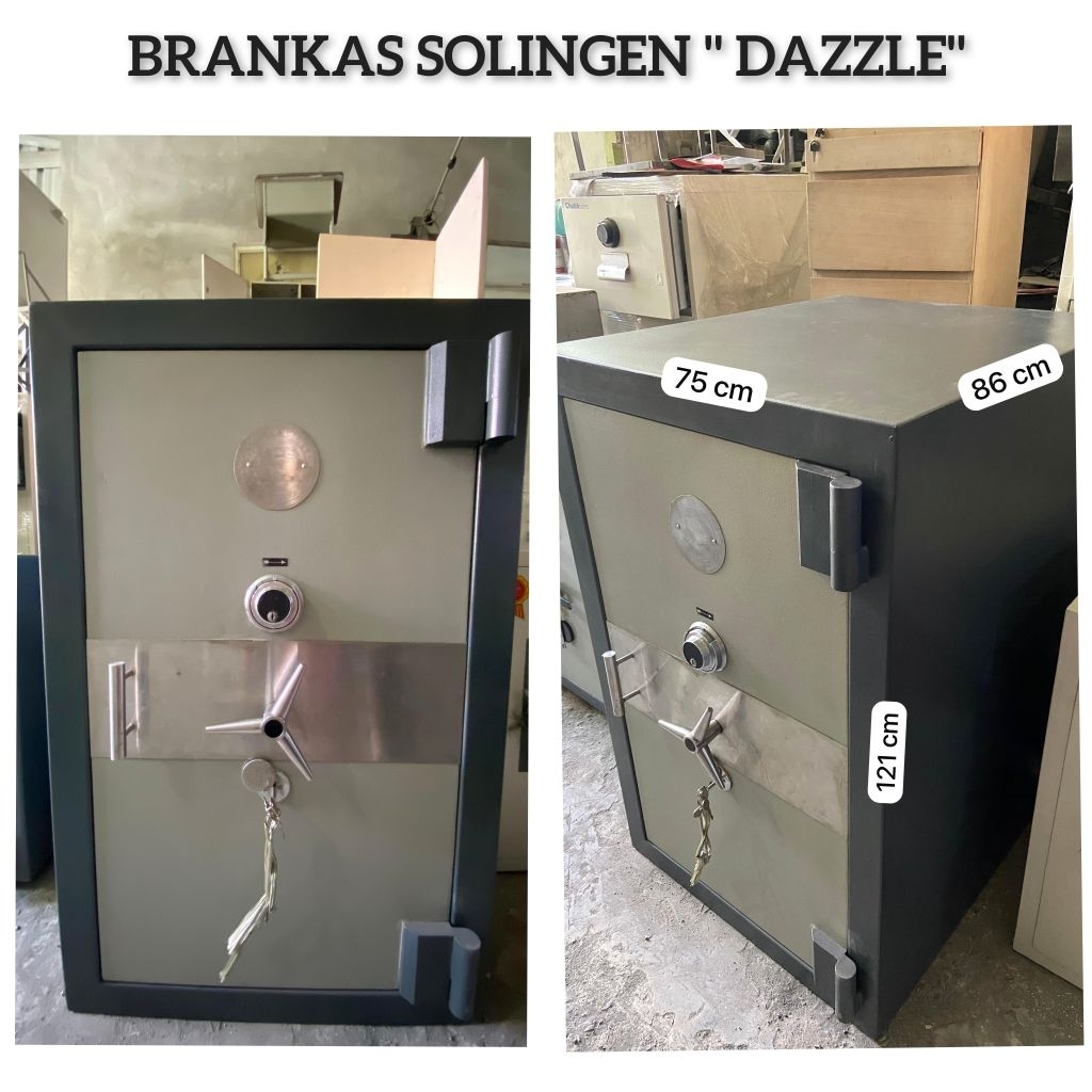 SECOND Brankas Solingen Dazzle Size 4 75x86x121cm Kunci LN Brankas Besar Berkualitas Brankast Fire S