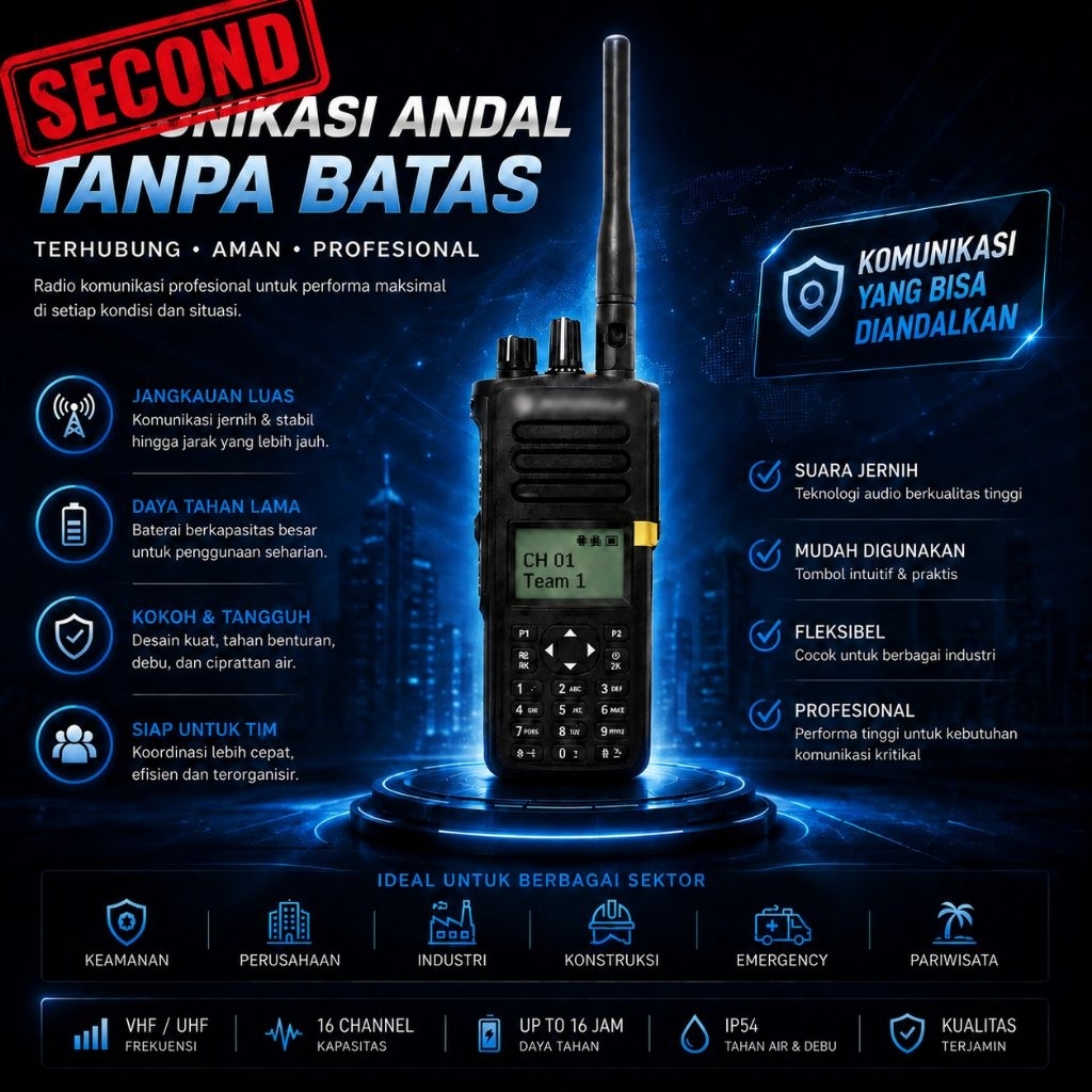 HT MOTOROLA XIR P8668i VHF 136 174MHZ SECOND
