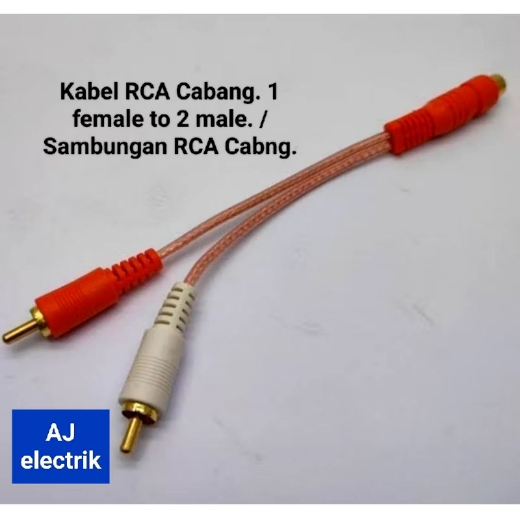 RCA CABANG 2 KE 1 Sambungan RCA 2 JAK KE 1 SOKET untuk Audio Video Mudah Digunakan Kualitas Bagus
