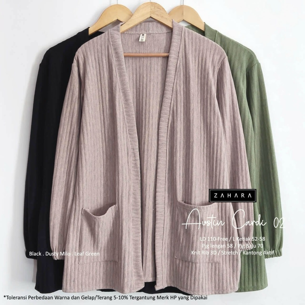 BISA COD // Austin Cardi 02 by Zahara // Cardigan Knit Tebal Simple Best Seller