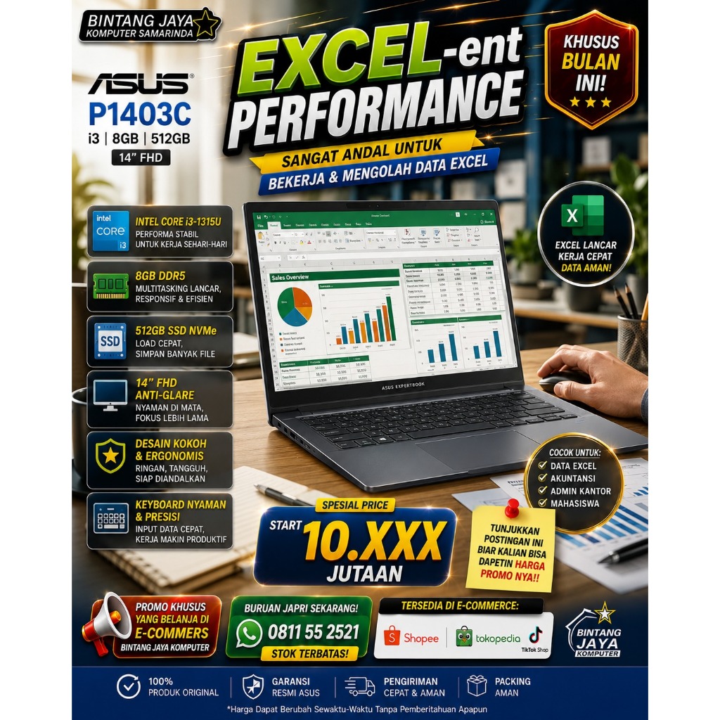 NOTEBOOK ASUS EXPERTBOOK P1403C I3 8/512/14"