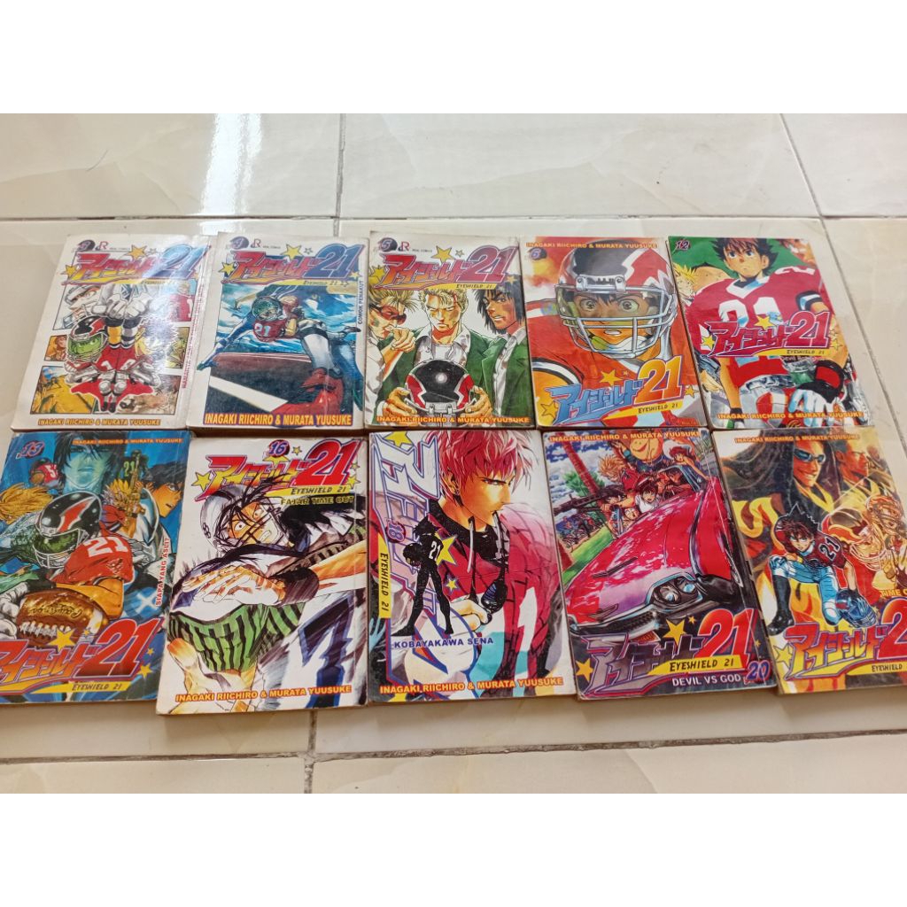 komik eyeshield 21 terbitan real comic vol 3,4,5,6,12,13,16,18,20,22 harga set 122500