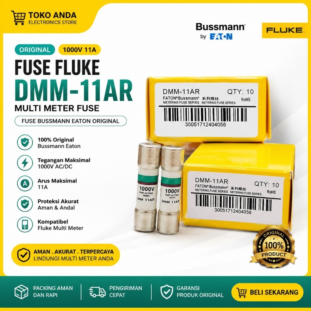 Fuse Fluke Multi meter  DMM-11AR I Fuse Bussman Eaton Original