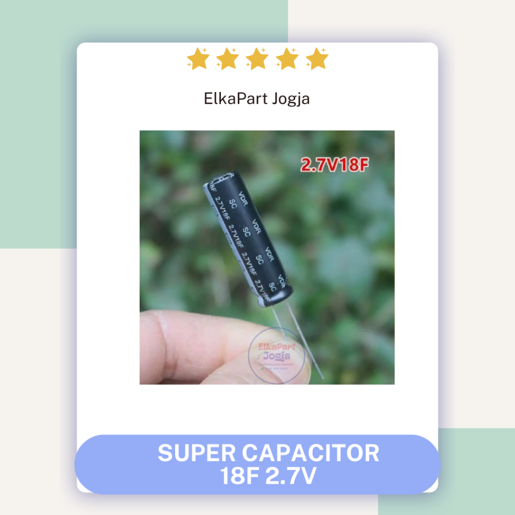 Super Capasitor 2.7v 18F 18 farad ultra capacitor VDR kapasitor 2V7