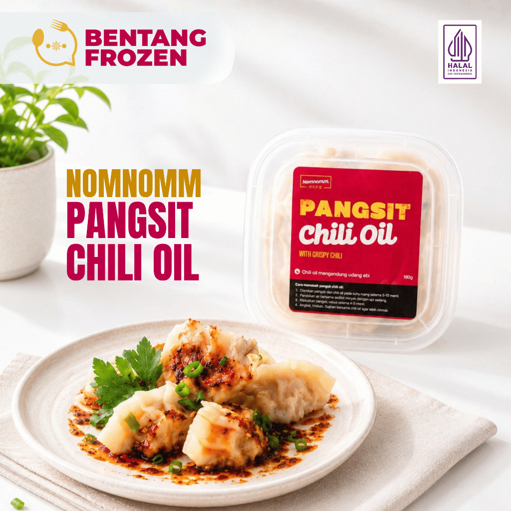 Nomnomm Pangsit Chili Oil Isi Ayam / Pangsit Ayam Chili Oil Isi 7 / Wonton Ayam