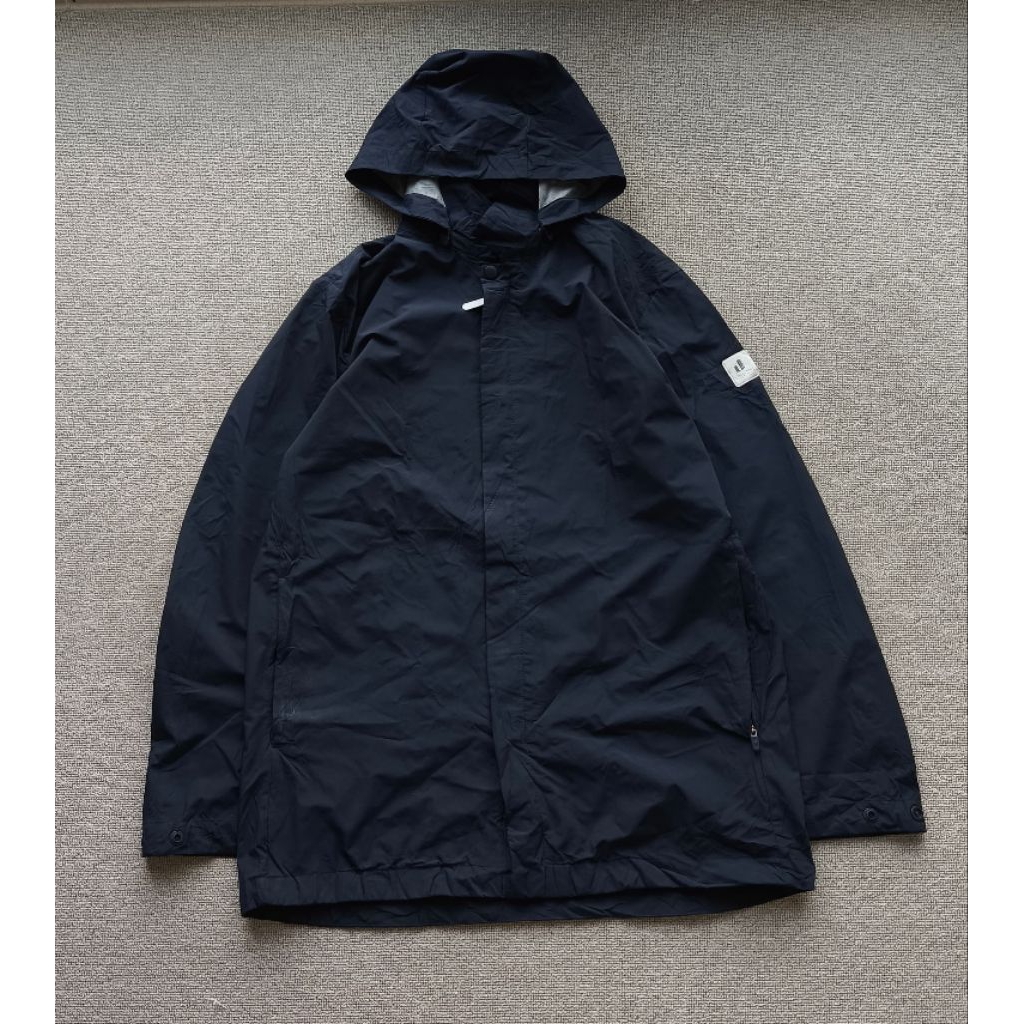 DEUTER CASUAL WINDBREAKER WATERPROOF PARKA NAVY JACKET SZ L